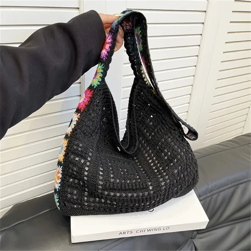 Floral Boho Woven Bag