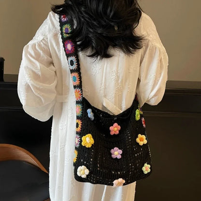 Floral Boho Woven Bag