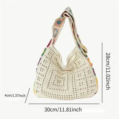 Floral Boho Woven Bag
