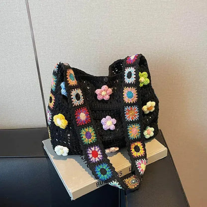 Floral Boho Woven Bag