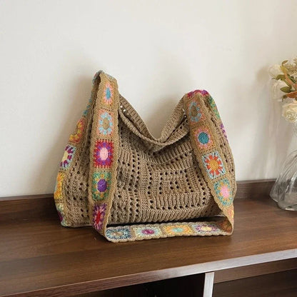 Floral Boho Woven Bag